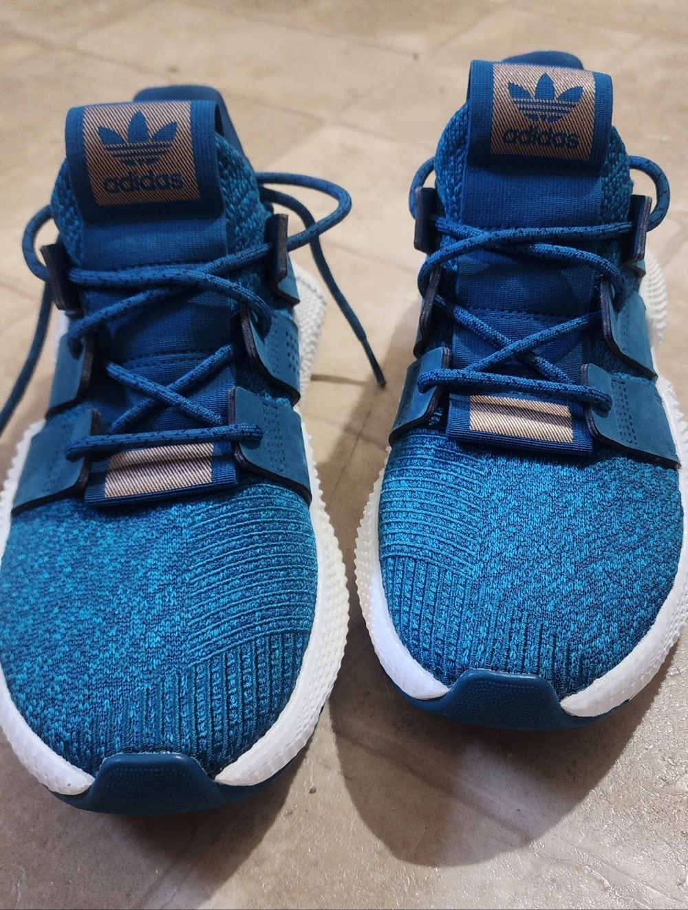 adidas Teal Blue Knit Casual Sneakers